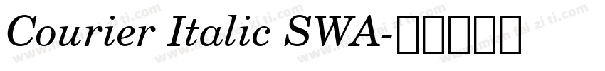 Courier Italic SWA字体转换